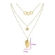 thumbnail image 2 of COLLAR TRIPLE CON PLUMA, ESTRELLA, AROS 14K dorado Unitalla, 2 of 5