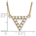 thumbnail image 3 of 14K Yellow Gold Aa Quality Diamond 3mm Triangle Necklace (18 X 16) Made In United States xp5012aa, 3 of 5