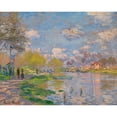 thumbnail image 2 of Monet, Claude 18x15 Black Modern Framed Museum Art Print Titled - Spring by the Seine 1875, 2 of 4