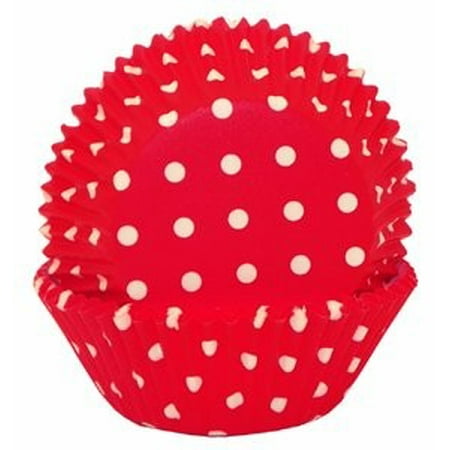 Red With White Polka Dots Standard Baking Cups 2 Inches In