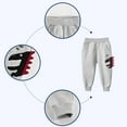 thumbnail image 4 of Bjutir Boy Pants With Dinosaur Print Warm Thermal Kids Joggers Casual Sports Trousers For Toddler Big Comfortable Wear Kids Trousers,Black,3-4 Years, 4 of 4