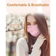 thumbnail image 4 of Meottam 50 Pack Disposable Face Masks for Adults, 3-Ply Masks with Adjustable Nose Wire & Comfort Ear Loop for Daily Use (Pink), 4 of 7