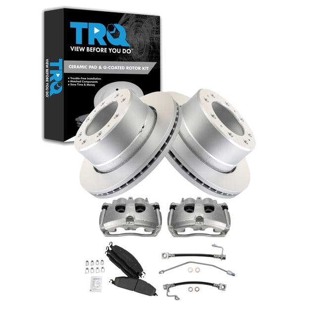 Kit de pastillas y discos de freno TRQ cerámicos con recubrimiento G para Dodge Ram