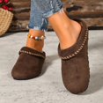 thumbnail image 4 of uublik Women Slippers Breathable Fabric Soft Sole House Shoes Non Slip Slippers, Brown, 4 of 6