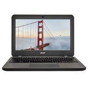 Angle View: Acer Chromebook 11 N7 Laptop Computer, High Definition Touchscreen Display, Intel Dual-Core Processor, 16GB Solid State Drive, 4GB RAM, 16GB Flash Drive, Chrome OS, HDMI, Webcam, WiFi (Renewed)