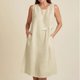 thumbnail image 2 of Vestido de Verano para las Mujeres Playa, Moda Vacaciones Color Sólido sin Mangas Hueco Fuera de la Fiesta Midi para Casual, 2 of 8