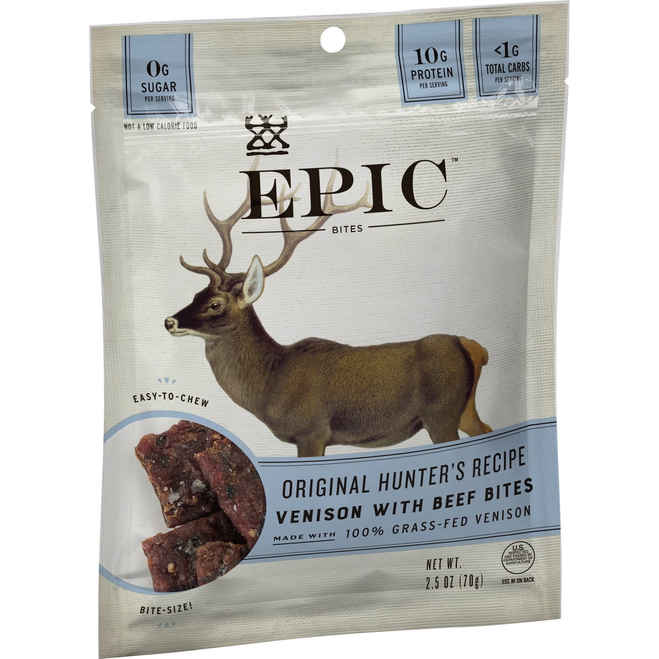 EPIC Venison & Beef Protein Bites, Grass-Fed, Keto Friendly, 2.5oz