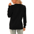 thumbnail image 5 of Aiyino Women's Long Sleeve Knit Cardigan Sweater Basic V Neck Button Down Knitwear Winter Tops,Black L, 5 of 6