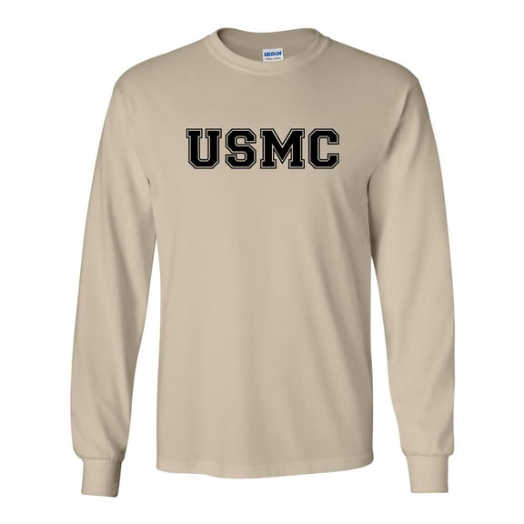 USMC Athletic Marines Long Sleeve T-Shirt in Sand