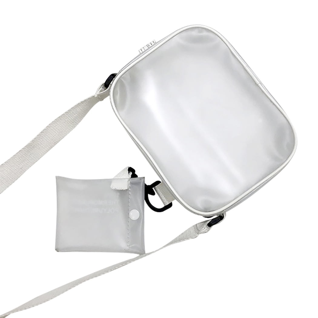 Women Girls Clear Crossbody Bag Small Transparent Shoulder Bag Satchel Bag  for Summer Daily Use