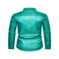 thumbnail image 3 of Jacquard Button-Down Long Sleeve Tops - Slim Fit Shirts for Men, 3 of 5