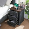 thumbnail image 4 of Farmhouse Side Table Bedroom Set of 2, Nightstand with Charging Station, End Table Side Table for Bedroom,Living Room, 4 of 6