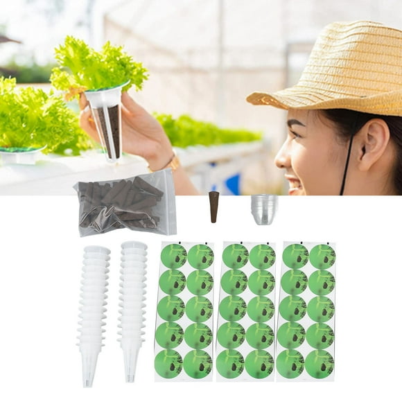Hydroponic Hydroponic Seed Pod Kit Soilless Reusable High Water Absorbing Capacity With 30 Grow Sponges 30 Baskets Seed Starter Pods Kit For Garden