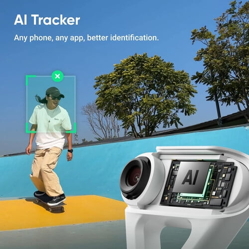 Insta360 Accessory CINSABQA_Flow2Lite12 Flow 2 AI Tracker Bundle Stone Gray