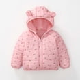 thumbnail image 2 of Abtuhar Toddler Kids Boys Girls Fall Winter Hooded Casual Outerwear and Jackets Printed Ear‑shape Detail Padded Warm Coat, 2 of 4