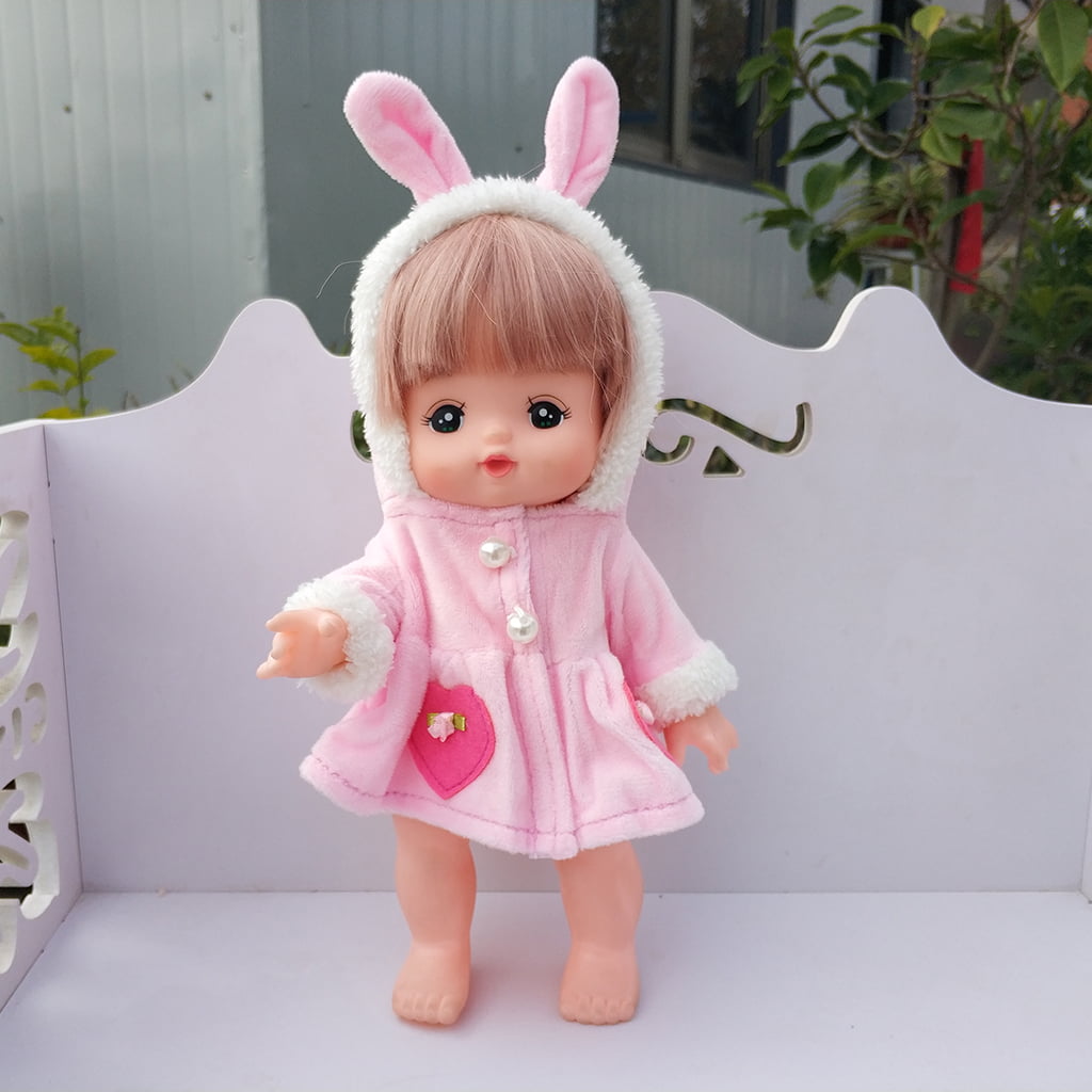 10 Patterns Clothes Suit for Mellchan Baby Doll 9-11inch Girl Doll Jumpsuit Hat 