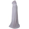 thumbnail image 2 of Capa VGLOOK de terciopelo con capucha, 160 cm, color blanco, 2 of 2