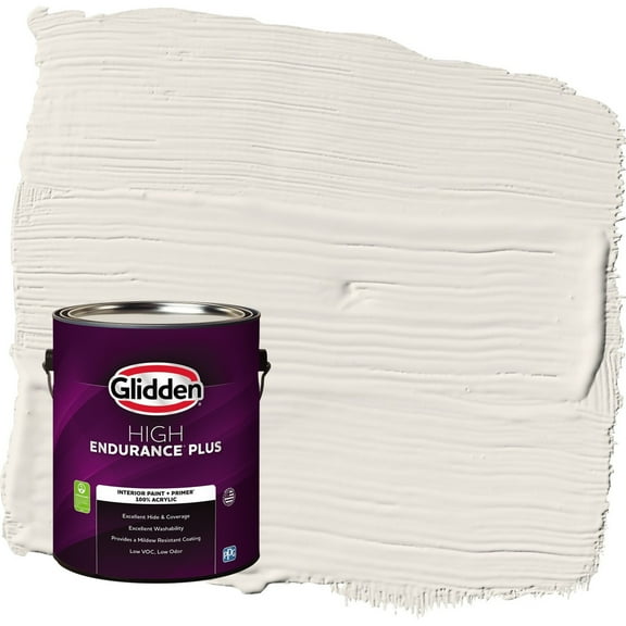 Glidden HEP Mountain Gray / Gray Flat Interior Paint with Primer, 1 Gallon