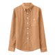 thumbnail image 1 of pstuiky Camisas de manga larga abrigadas para hombre, Camisa informal de manga larga con solapa y botones en color liso para hombre, estilo ejecutivo. salir tops xxl, 1 of 6