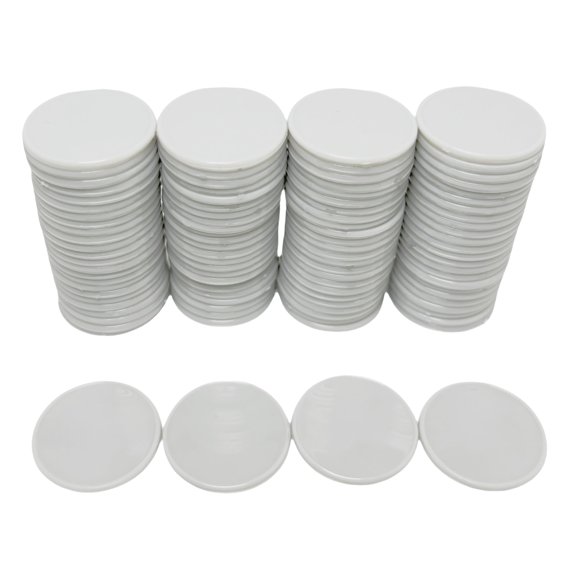 Smartdealspro Juego De 100 Fichas De Juego De Plástico Opaco De 1.0 In Con Caja De Almacenamiento (Gris)