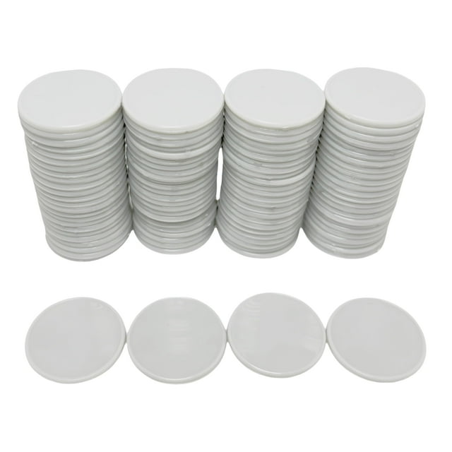 Smartdealspro Juego De 100 Fichas De Juego De Plástico Opaco De 1.0 In Con Caja De Almacenamiento (Gris)
