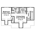 thumbnail image 3 of House Plan Gallery - HPG-0644 - 644 sq ft - 1 Bedroom - 1 Bath Garage Plan - Two Story Printed Blueprints - Simple to Build (5 Printed Sets), 3 of 4