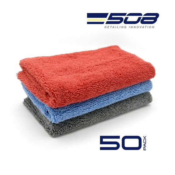 508 Detailing Innovation Microfiber Cleaning Cloths, 50 Pack