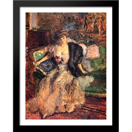 Misia 28x36 Large Black Wood Framed Print Art by Pierre Bonnard