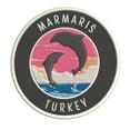 thumbnail image 1 of Marmaris, Turkey Dolphin Sunset 3.5 Inch Iron Or Sew On Embroidered Fabric Badge Patch Ocean Beach, Salt Life Iconic Series, 1 of 2
