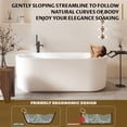 thumbnail image 5 of 67"Acrylic Freestanding Bathtub, V Shape Freestanding Soaking Acrylic Bathtub, Unique Pleated Design With Chrome Drain and Classic Slotted Overflow,Cupc Certified,Gloss White, 5 of 8
