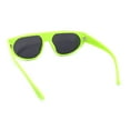 thumbnail image 4 of Retro Flat Top Shield Racer Plastic Subtle Cat Eye Sunglasses Green Black - Black, 4 of 4