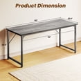 thumbnail image 4 of 63" Computer Desk, Modern Office, Study & Gaming Desk with Storage, Large Legroom, Sturdy Metal Frame, 4 of 8