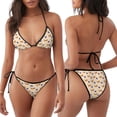 thumbnail image 3 of Naloa Dachshund Print Women Halter Bikini Set ,Two Piece Triangle Swimsuit,Tie Bathing Suit,Sexy Triangle Two Piece Swimwear, 3 of 5