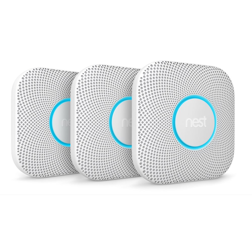 Google Nest Protect (Battery) 2nd Generation 3 Pack, White Walmart
