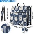 thumbnail image 2 of FORMRS Zipper Binder with Shoulder Strap 1.5-inch Ring 500 Sheet Capacity File Bag, Blue Cats and Hearts, 2 of 5