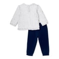 thumbnail image 2 of Wonder Nation Baby Boy Sweatshirt and Sweatpants Outfit Set, 2-Piece, 2 of 3