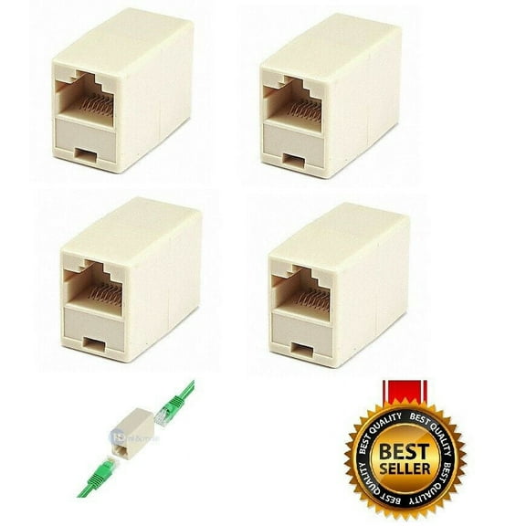 4Pcs Cat5e RJ45 Coupler Plug Network LAN Cable Joiner Extender Connector Adapter