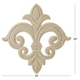 thumbnail image 3 of DecMode White Wooden Carved Fleur De Lis Wall Decor, 3 of 12