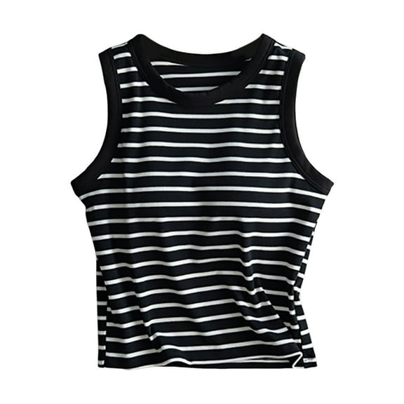 Womens Solid Tank Tops with Built-in Padded Bra - Basic Breathable Camisole - 75% Cotton Blend, Sizes S-XL for All Seasons