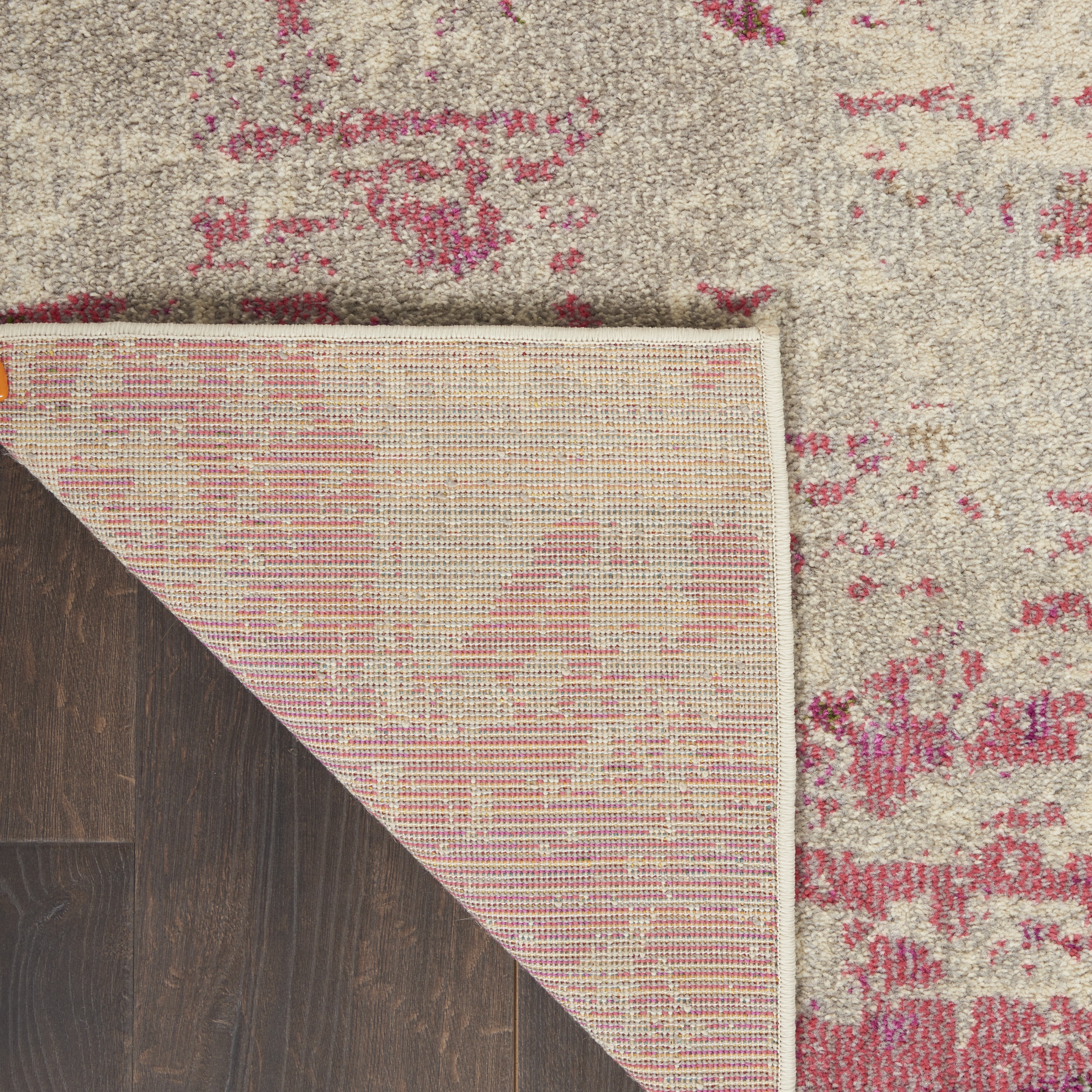 Nourison Celestial Abstract Ivory/Pink 2'2" x 7'6" Area Rug, (2x8)