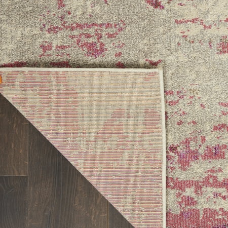 5'3"x7'3" Rectangle Loomed Recycled Synthetic Fibers Area Rug Pink - Nourison