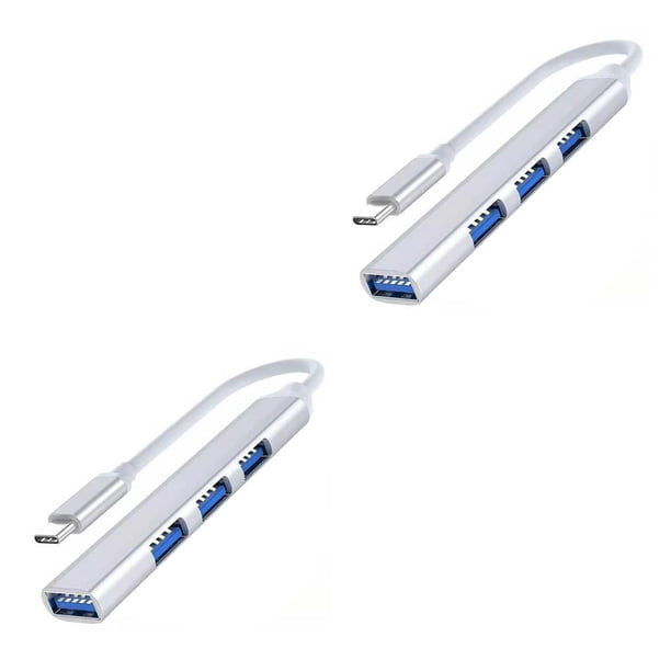 Estación de acoplamiento de concentrador USB sweethay 4 puertos Plata Tipo-C