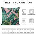thumbnail image 5 of Tropical Green Palm Leaf Throw Pillow Cover Exotic Forest Tree Jungle Beach Banana Floral Pink Warm Cushion Case Cotton Linen for Home Office Sofa Chair Bedroom, 5 of 5