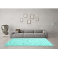 thumbnail image 3 of Ahgly Company Indoor Rectangle Solid Turquoise Blue Modern Area Rugs, 5' x 8', 3 of 4