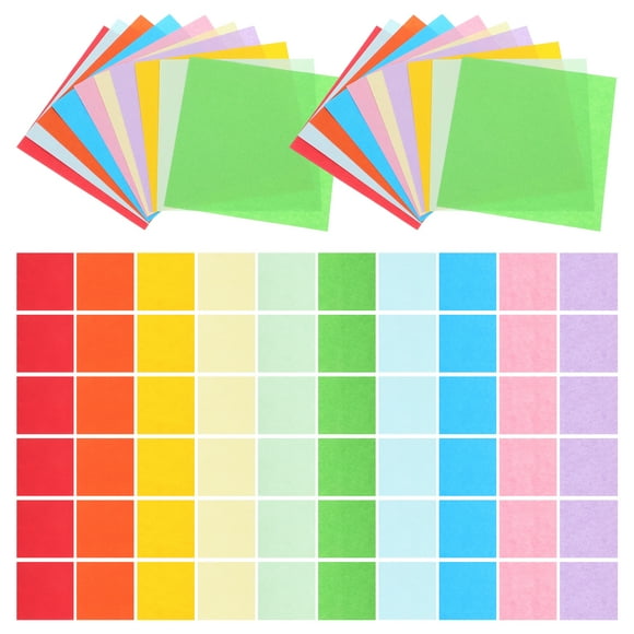 KAKOWELY Papier Grue origami 500 Feuilles Papier origami Coloré Carré pour Artisanat Papier Pliant origami Double Face pour Projets Artistiques et Bricolage Décorations de Vacances et Activité Éducative