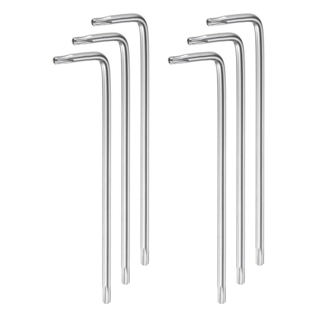 Llaves hexagonales Torx Uxcell de 6 piezas T20 de acero al carbono de brazo extra largo