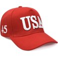 thumbnail image 2 of USA Baseball Cap Polo Style Adjustable Embroidered Dad Hat with American Flag for Men and Women, 2 of 7