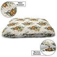 thumbnail image 3 of Hawaii Pet Bed, Vintage Tropic Flower Leaves California Poppy, Chew Resistant Pad for Dogs and Cats Cushion with Removable Cover, 24" x 39", Burnt Orange Champagne, by Ambesonne, 3 of 4