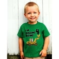 thumbnail image 4 of Tstars 4th Birthday Bulldozer Tractor Shirt - Perfect Gift for 4 Year Old - Fun Construction Party Tee - Toddler Kids B-Day Graphic T-shirt - Unique Birthday Present for Young Boys, 4 of 7