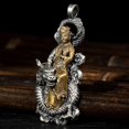 thumbnail image 3 of Vintage Buddhist Lion Manjushri Buddha Pendant Necklace Men Women Religious Amulet Jewelry Gift, 3 of 3
